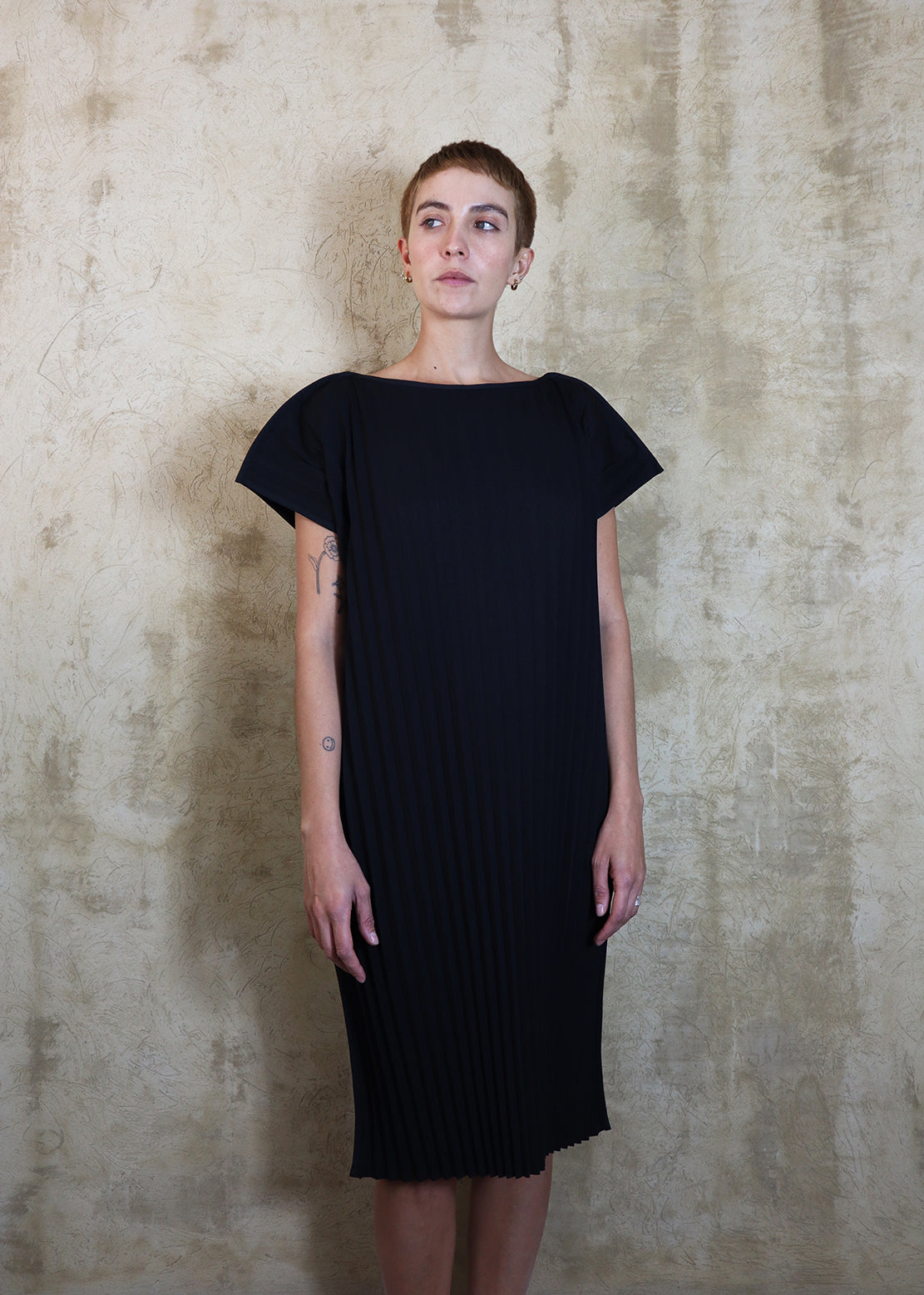 Mott Dress - Black Pleats